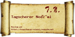Tagscherer Noémi névjegykártya
